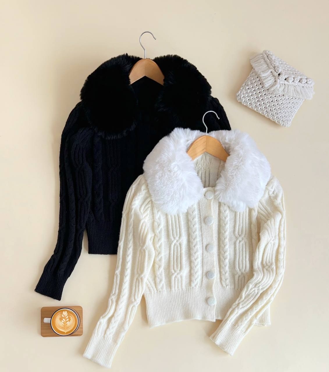 ژاکت بافت خزدار اوردر کد 2470