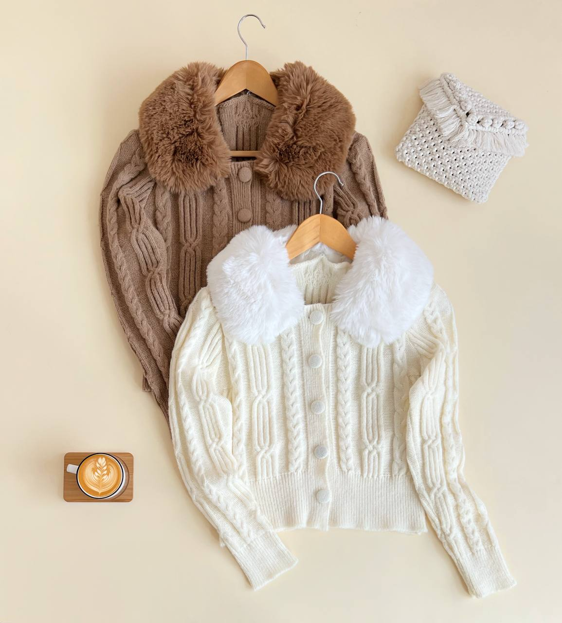 ژاکت بافت خزدار اوردر کد 2470