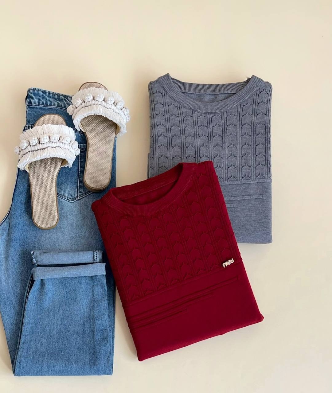 پلیور بافت یقه گرد کد 2472