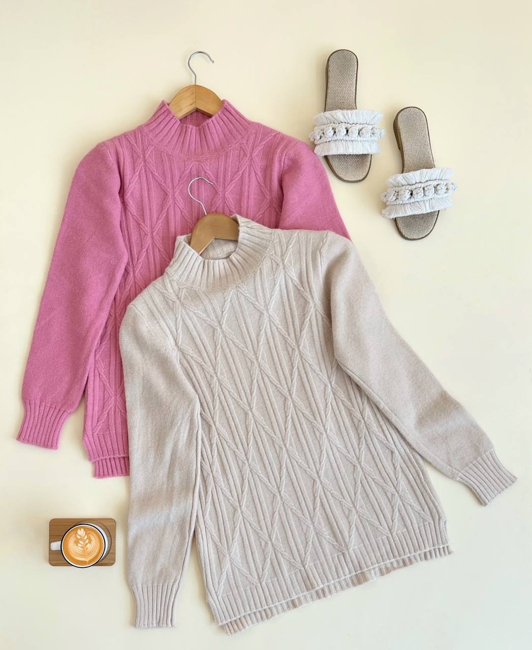 پلیور بافت لوزی کد 2473