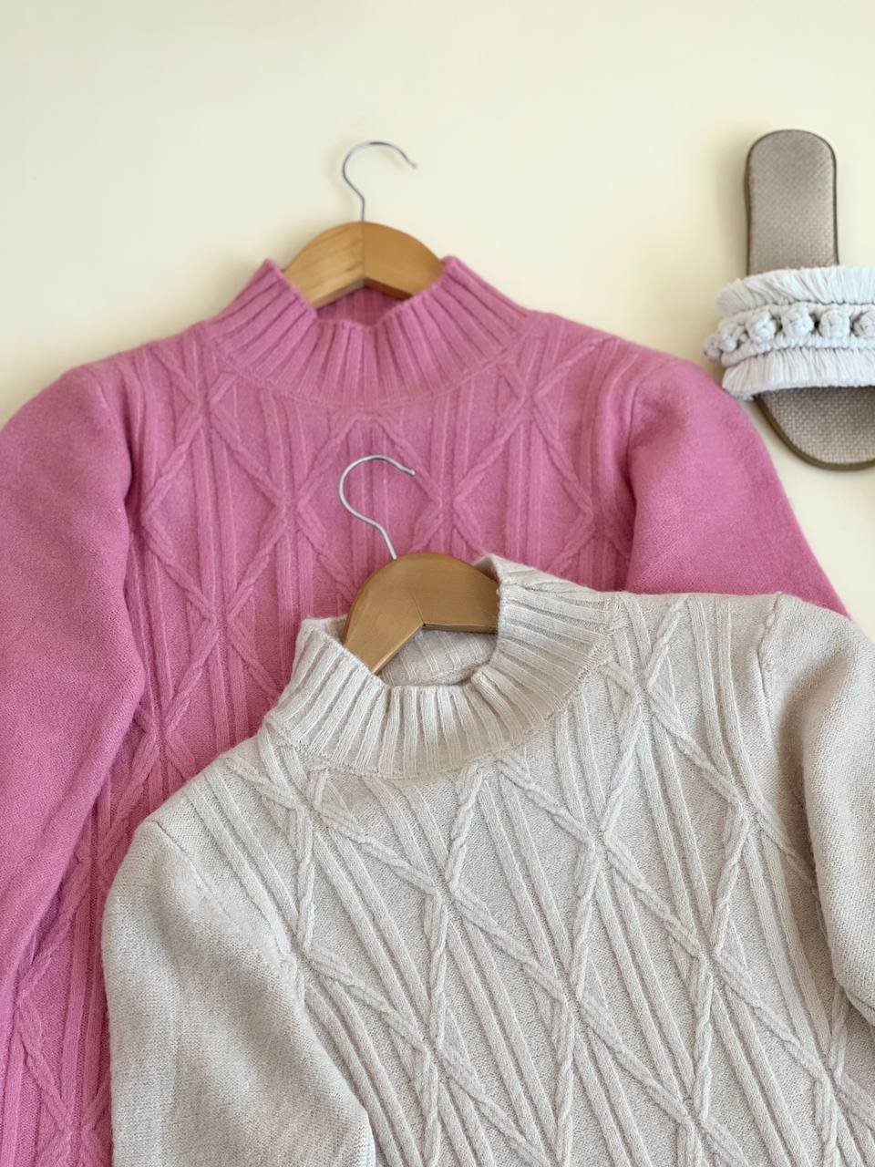 پلیور بافت لوزی کد 2473