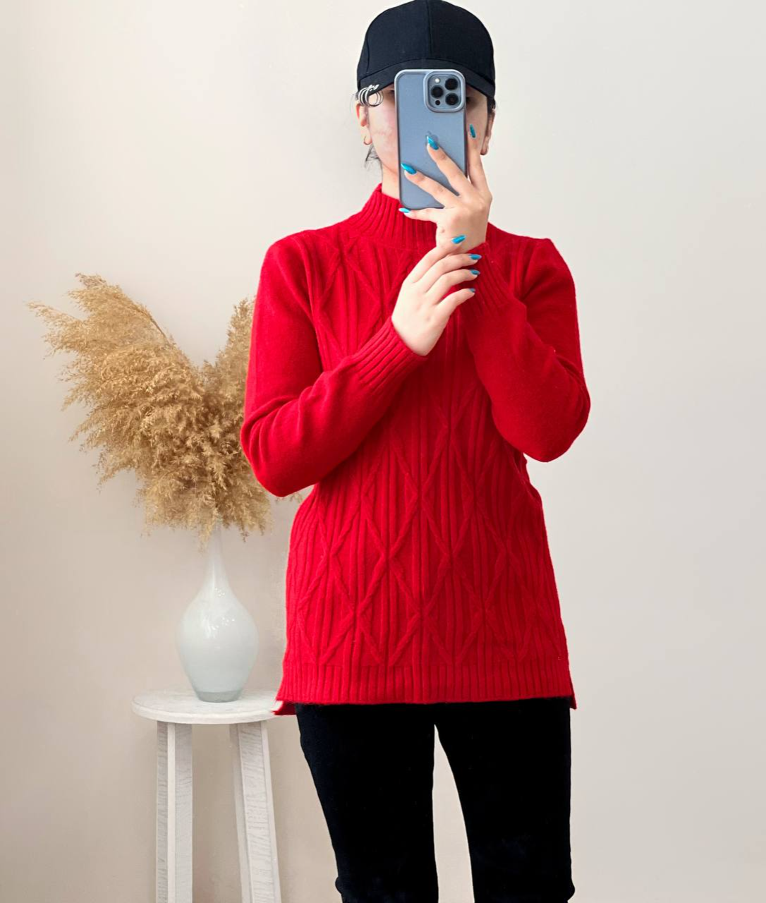 پلیور بافت لوزی کد 2473