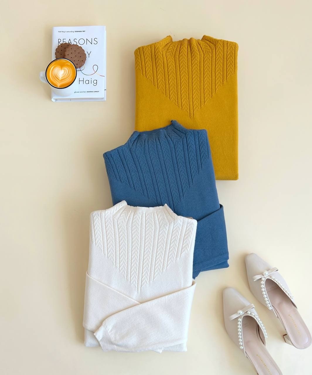 پلیور بافت یقه ایستاده کد 2474