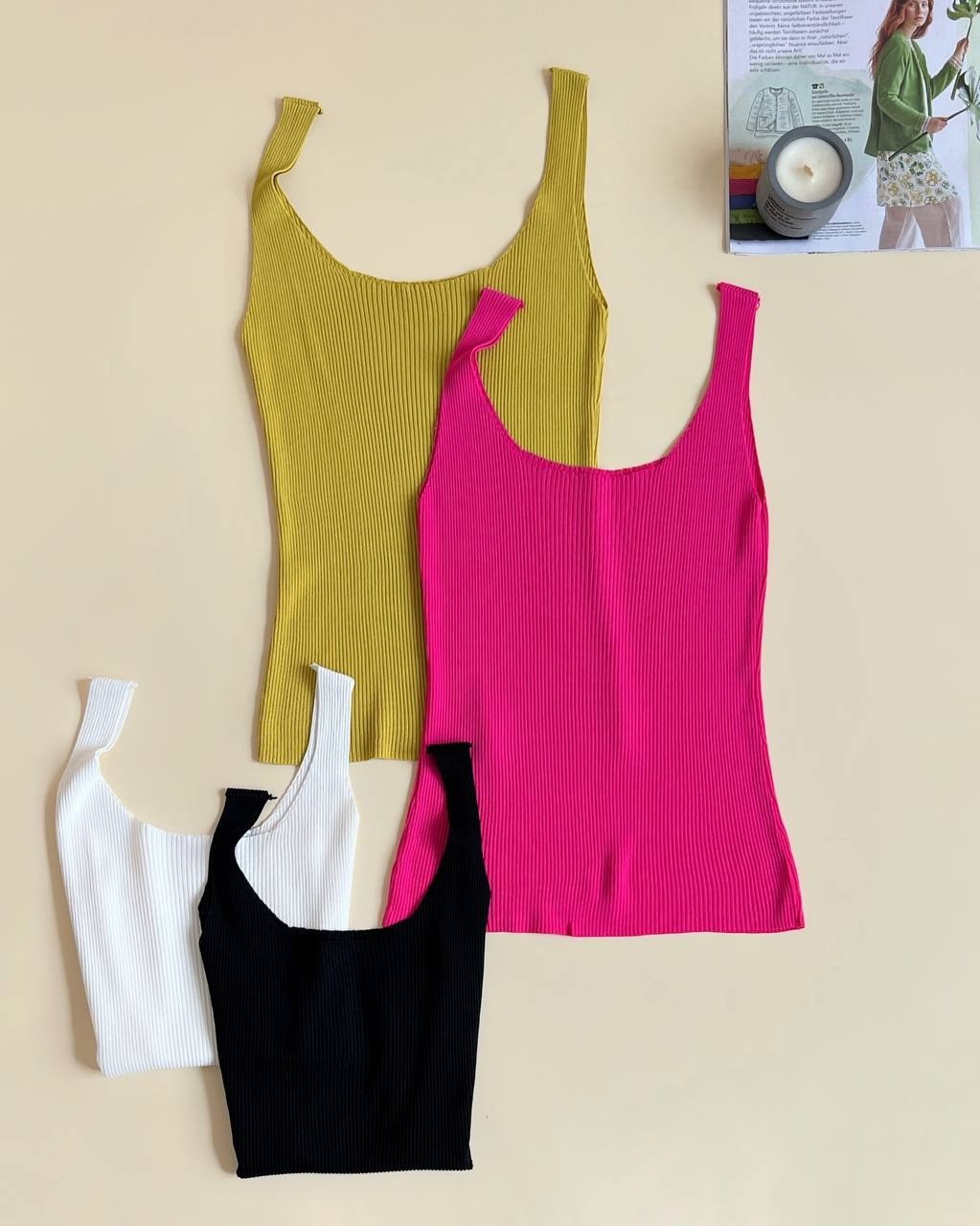 تاپ یقه گرد ساده کبریتی کد2484