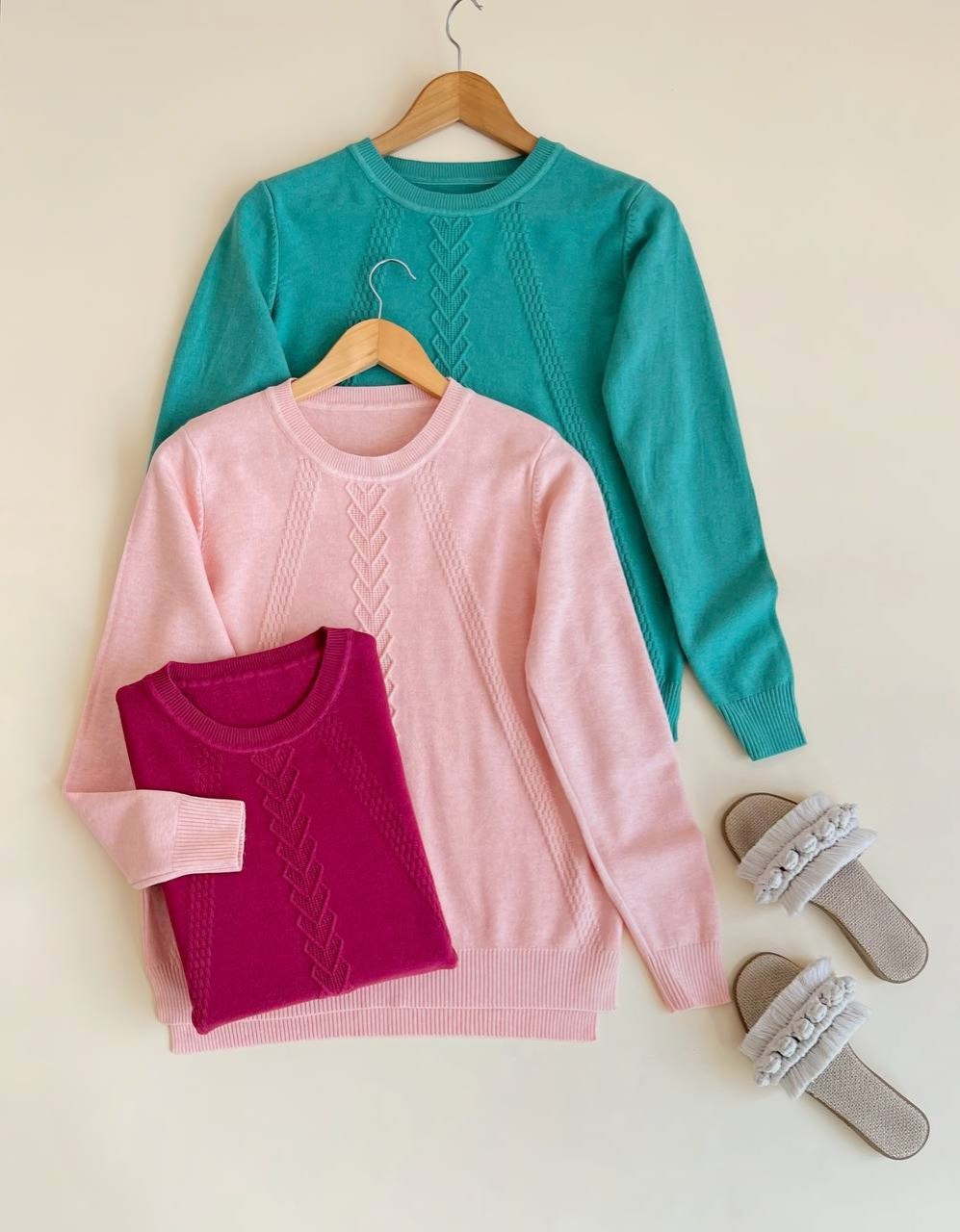 پلیور بافت بغل چاک یقه گرد کد 2488