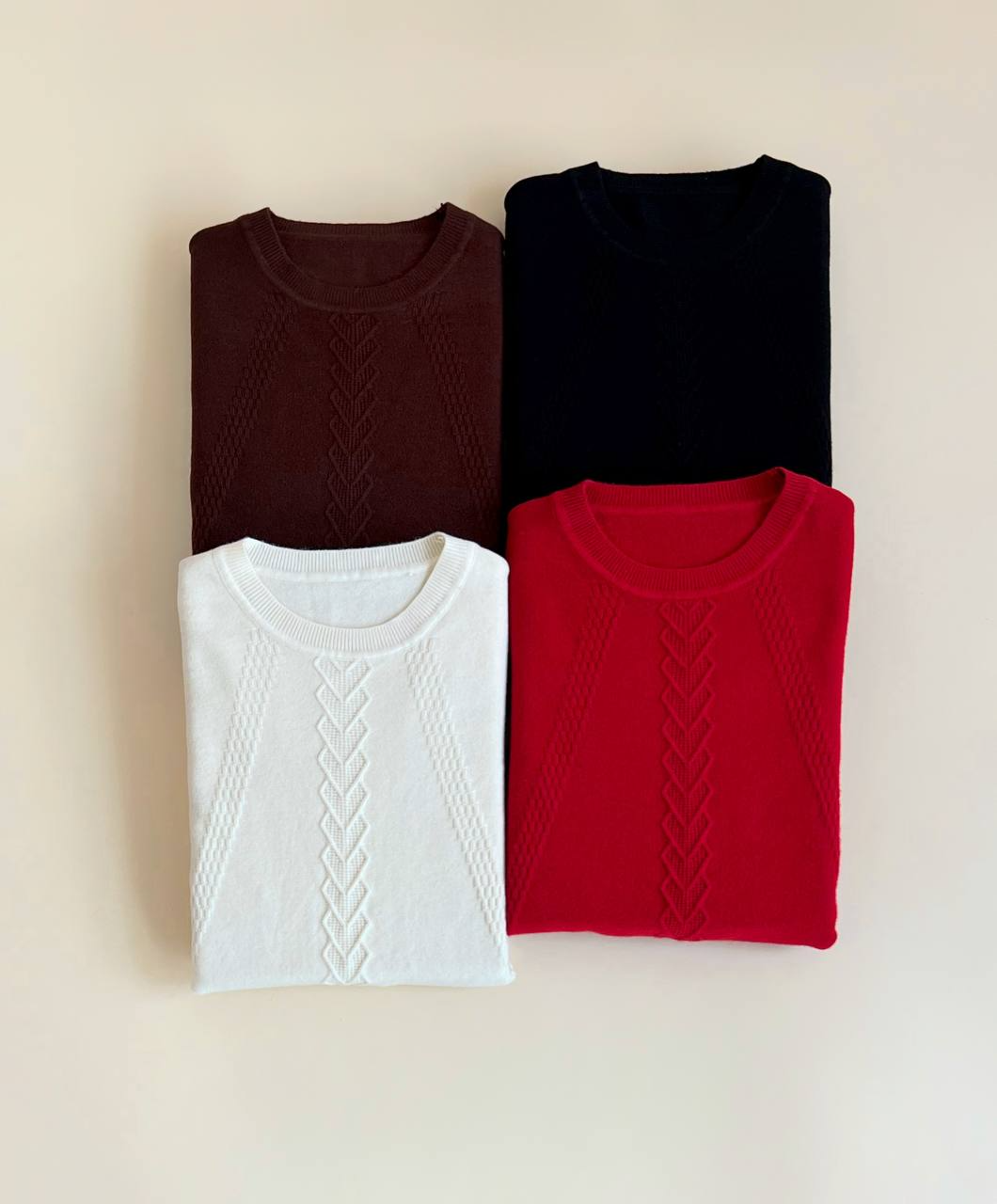 پلیور بافت بغل چاک یقه گرد کد 2488