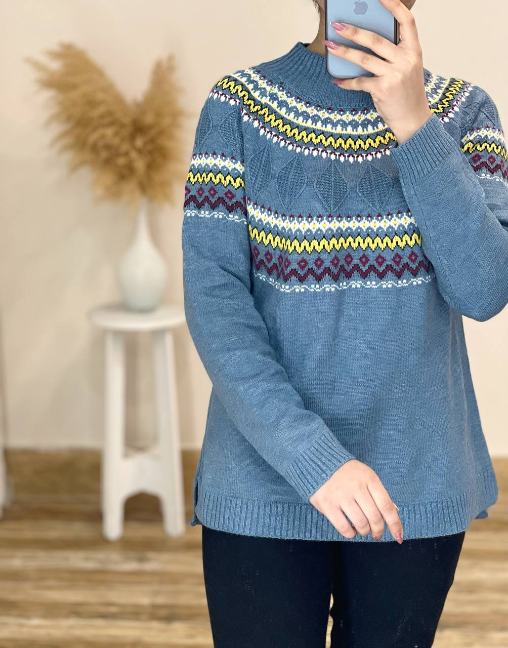 پلیور بافت سنتی گرم بالا کد 2490