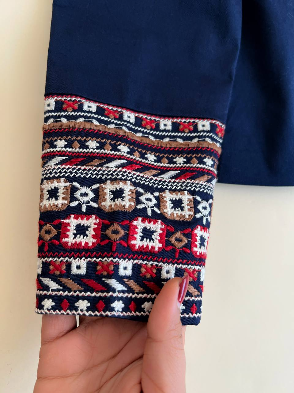 کت کتان گلدوزی شده کد 2491