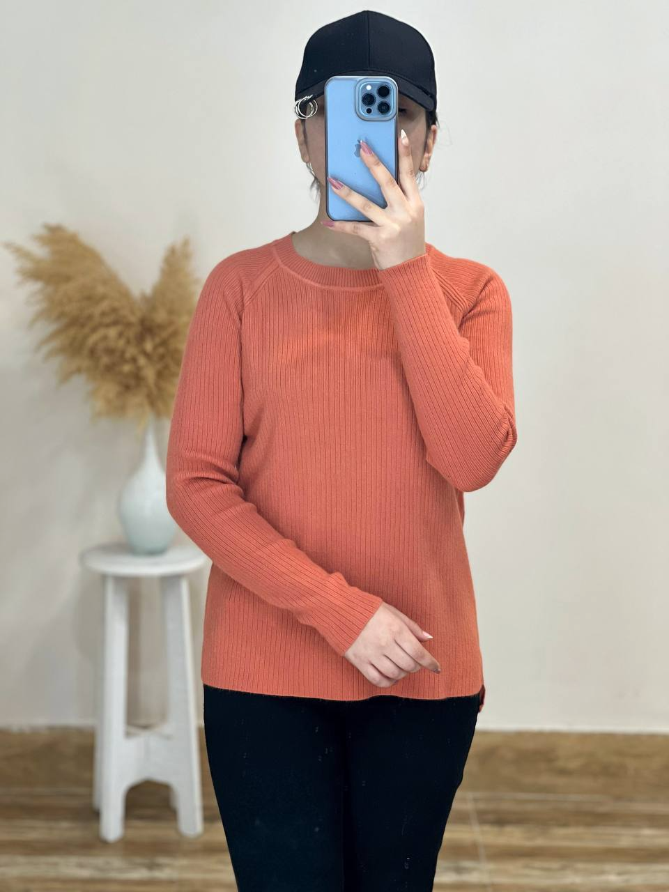 پلیور بافت یقه گرد ساده کد 2492