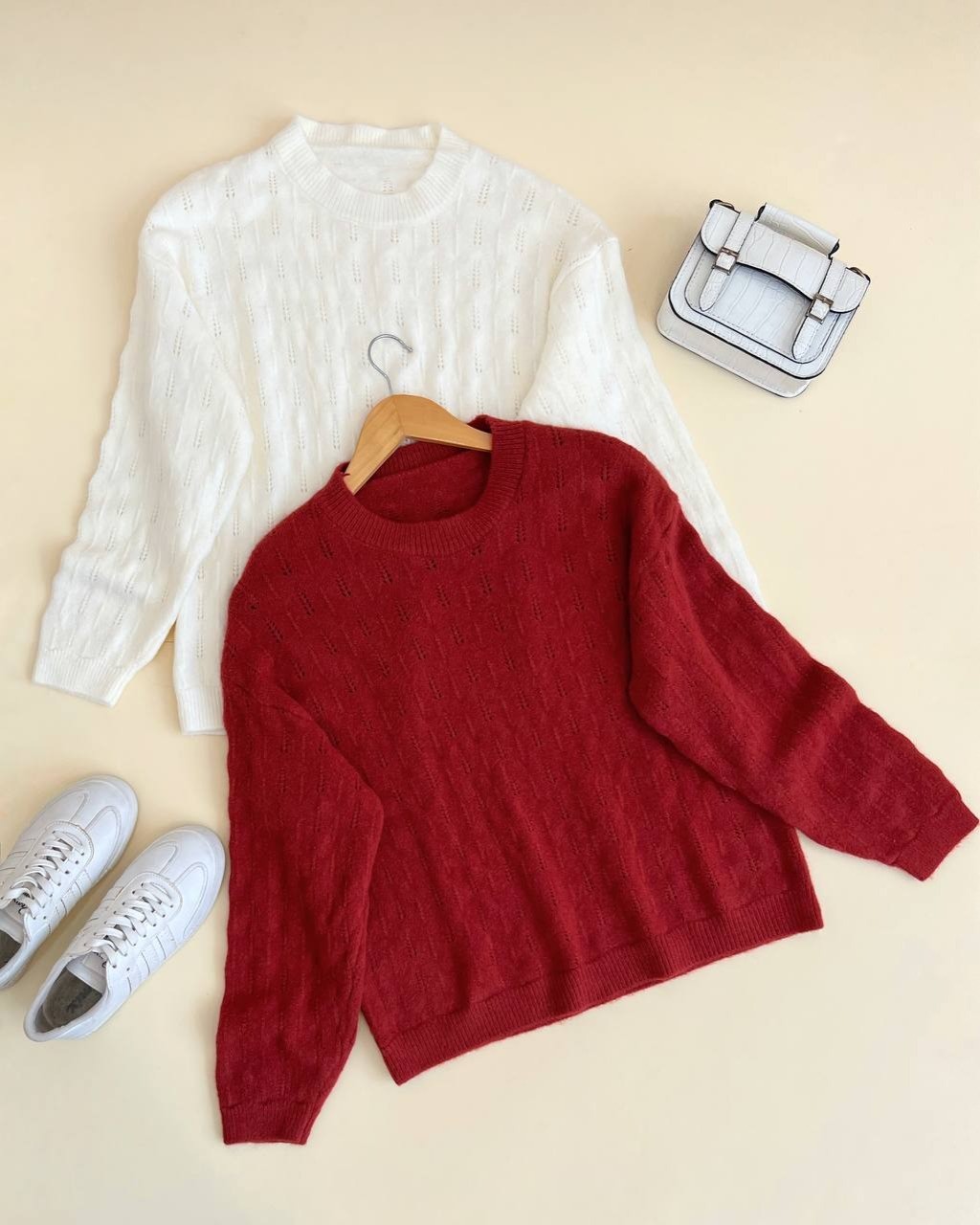 پلیور بافت یقه گرد کد 2495