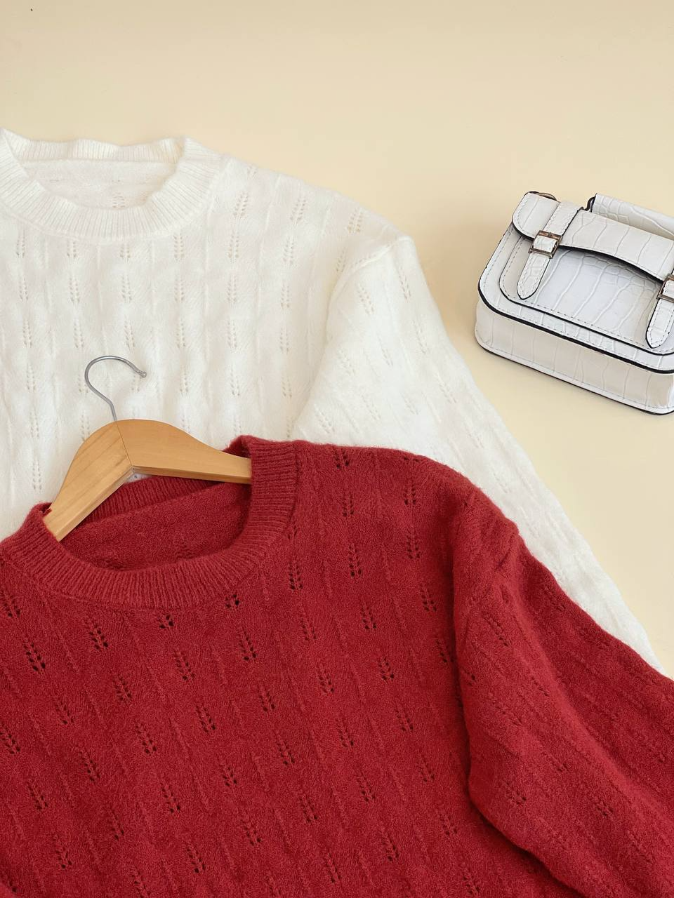 پلیور بافت یقه گرد کد 2495