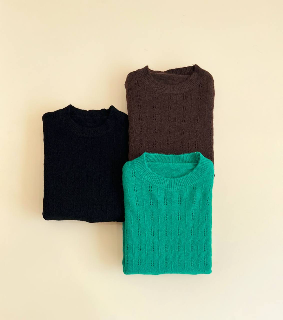 پلیور بافت یقه گرد کد 2495