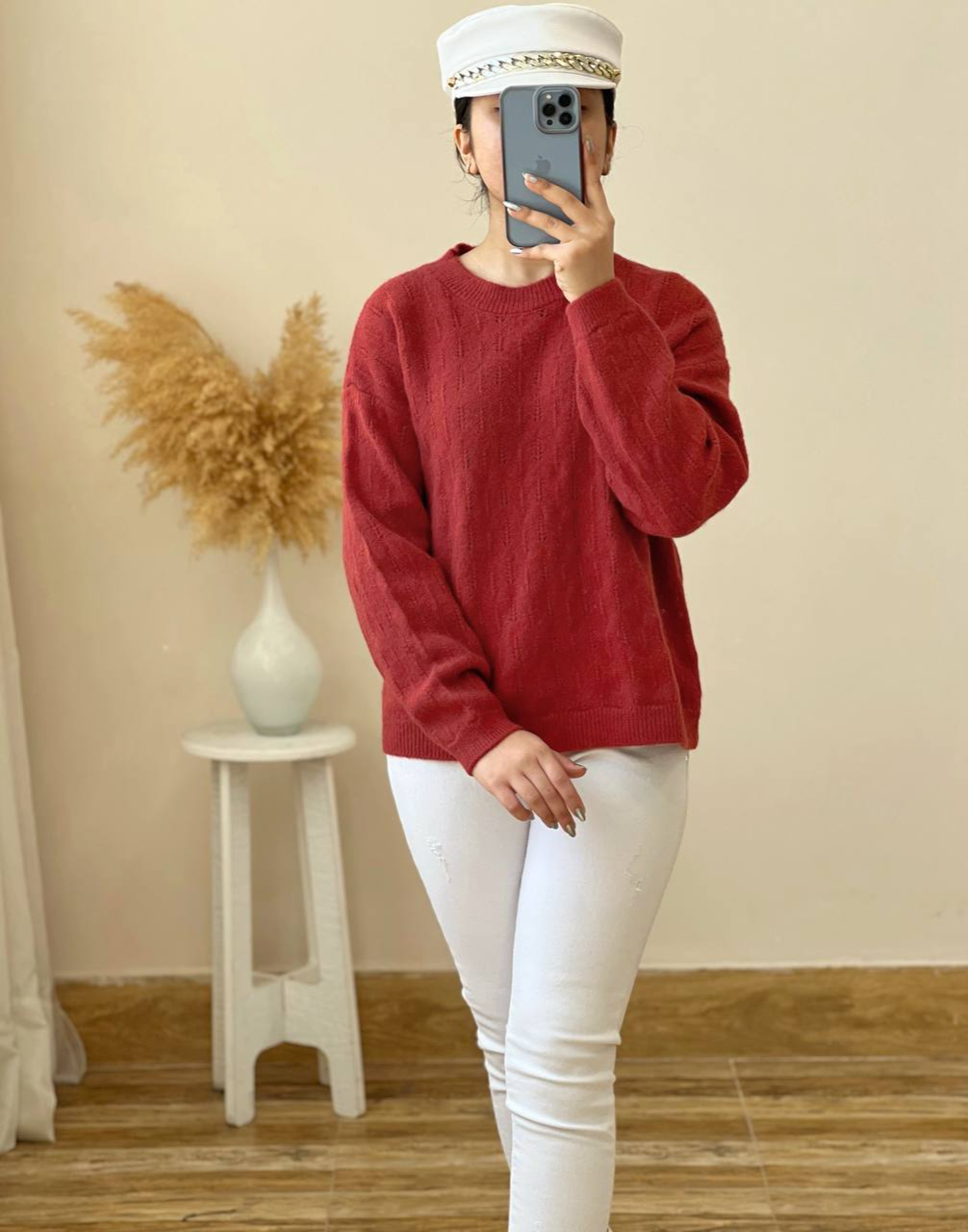 پلیور بافت یقه گرد کد 2495