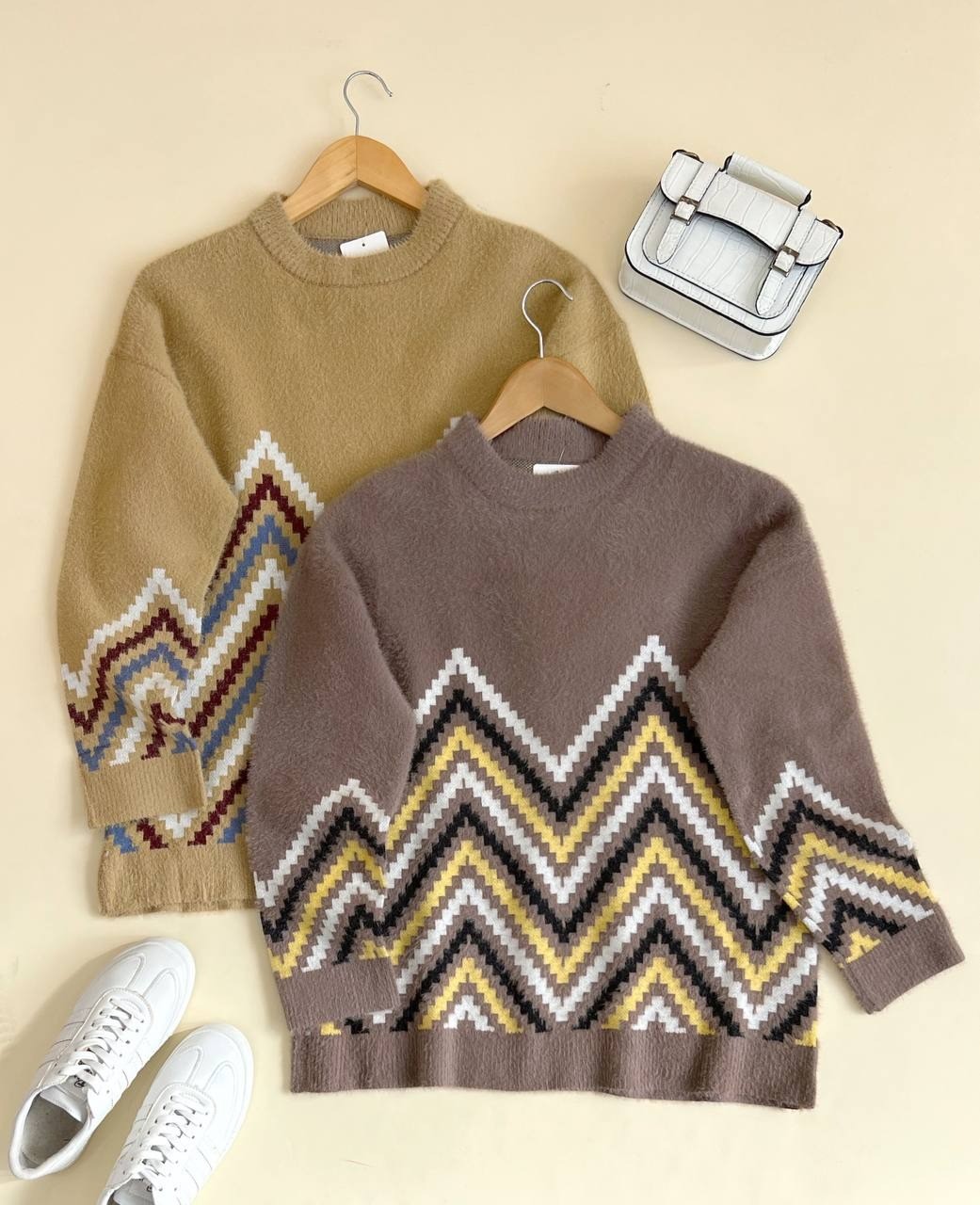 پلیور بافت موهر دار گرم بالا کد 2496