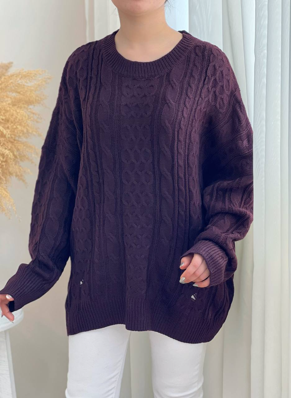 پلیور بافت زاپدار طرح ترک کد 2498