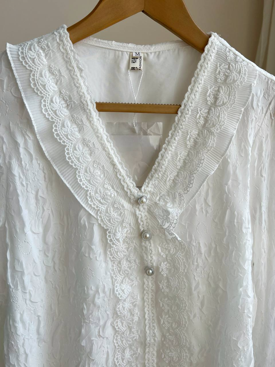 شومیز آستردار نوار خامه دوزی کد 2505