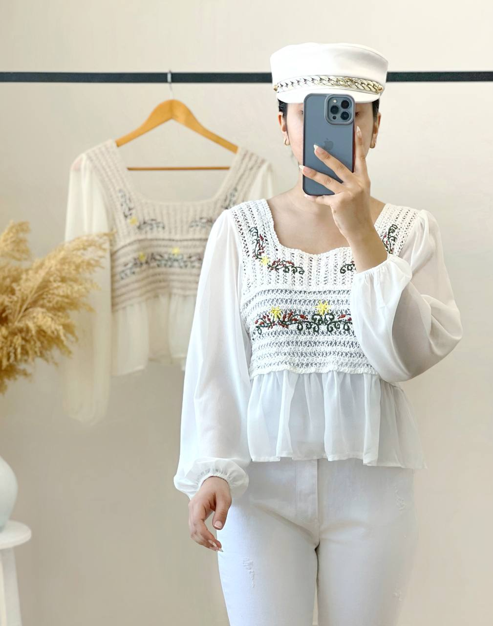 شومیز عروسکی گلدوزی شده کد 2507