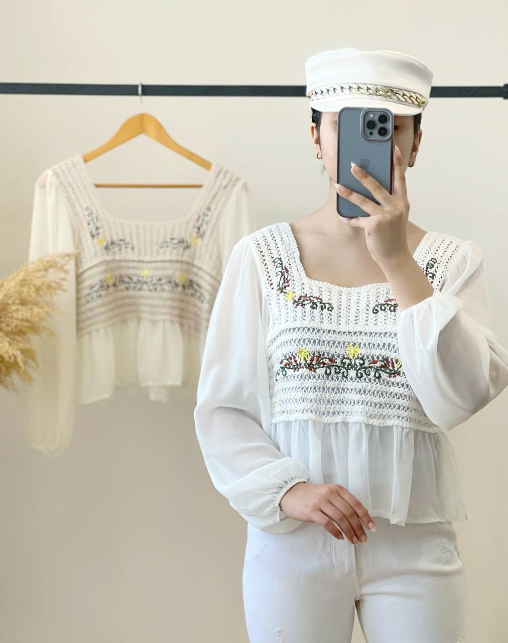 شومیز عروسکی گلدوزی شده کد 2507