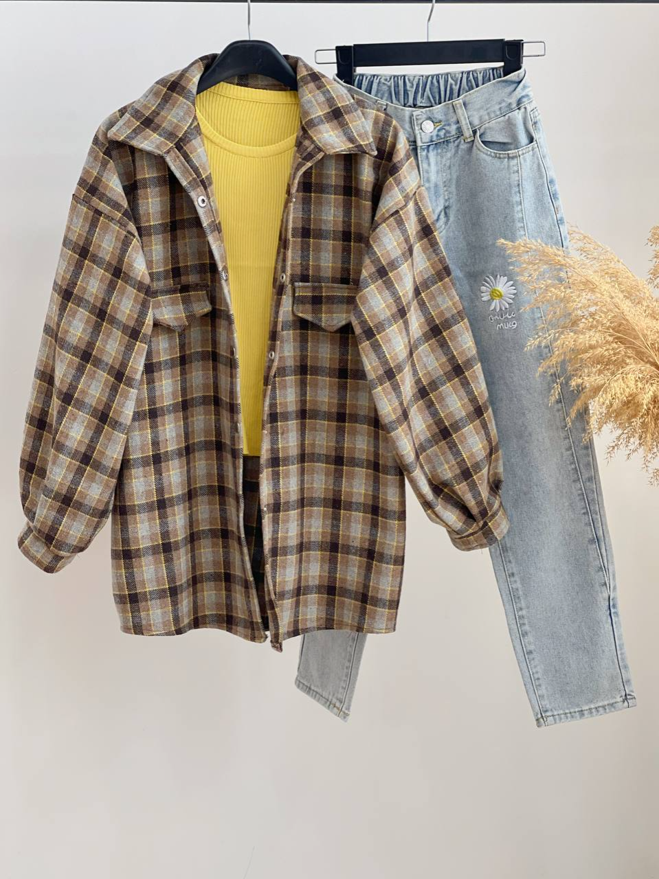 مانتو جلو دکمه آستین پف کد 2508