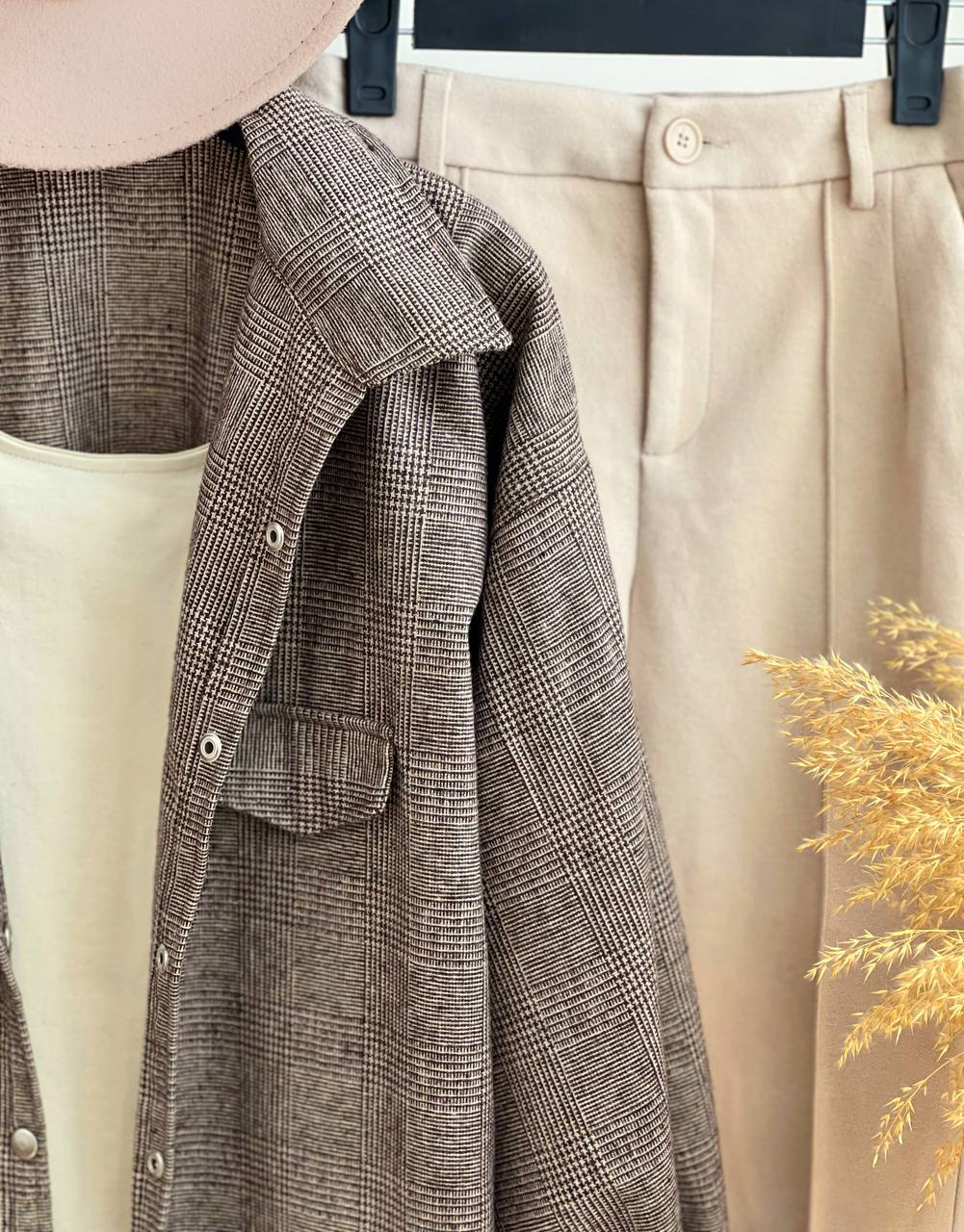 مانتو جلو دکمه آستین پف کد 2508