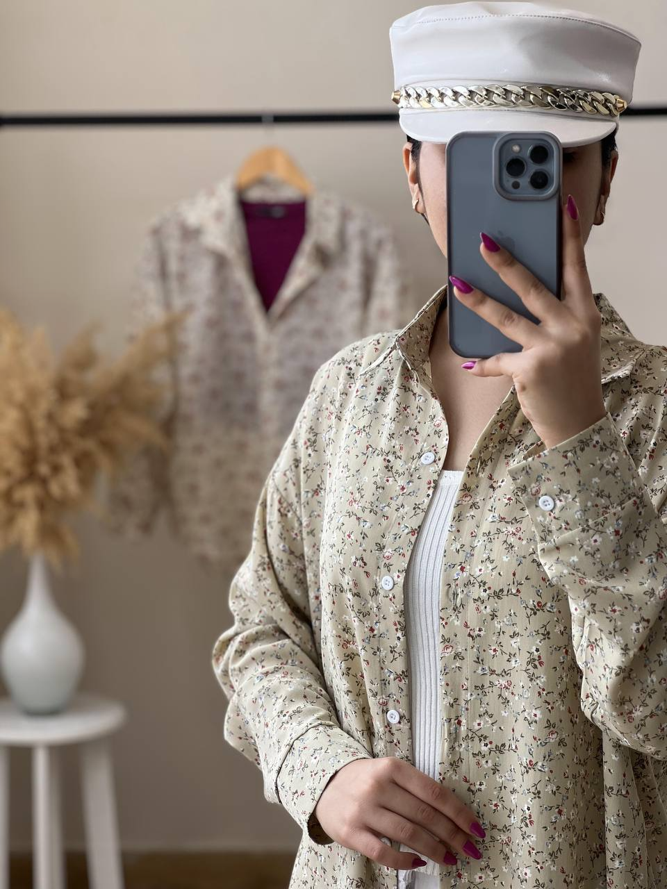 شومیز کرپ گل ریز کد 2513