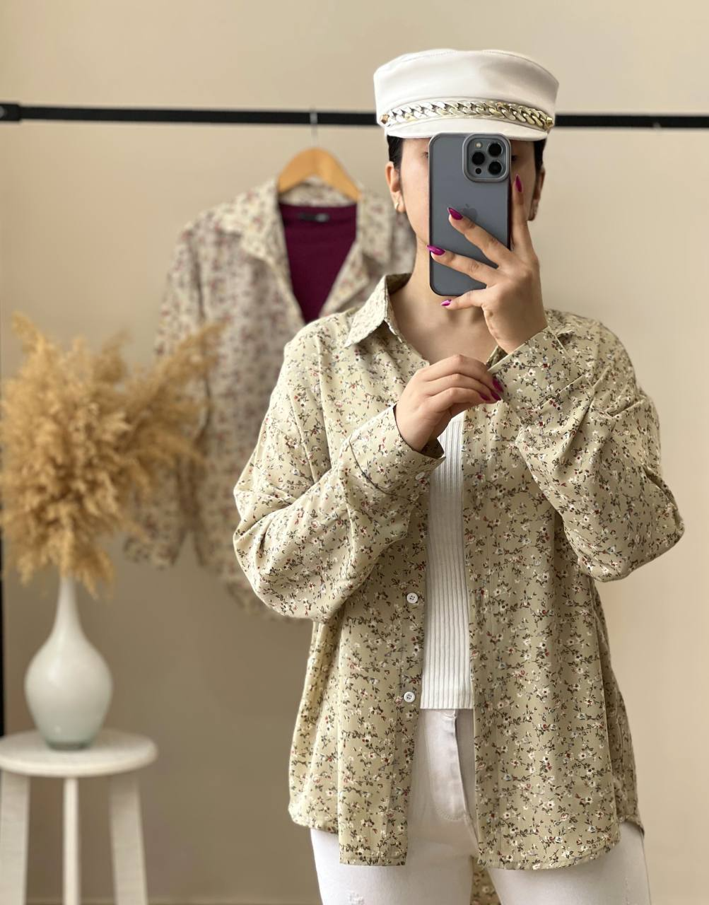 شومیز کرپ گل ریز کد 2513