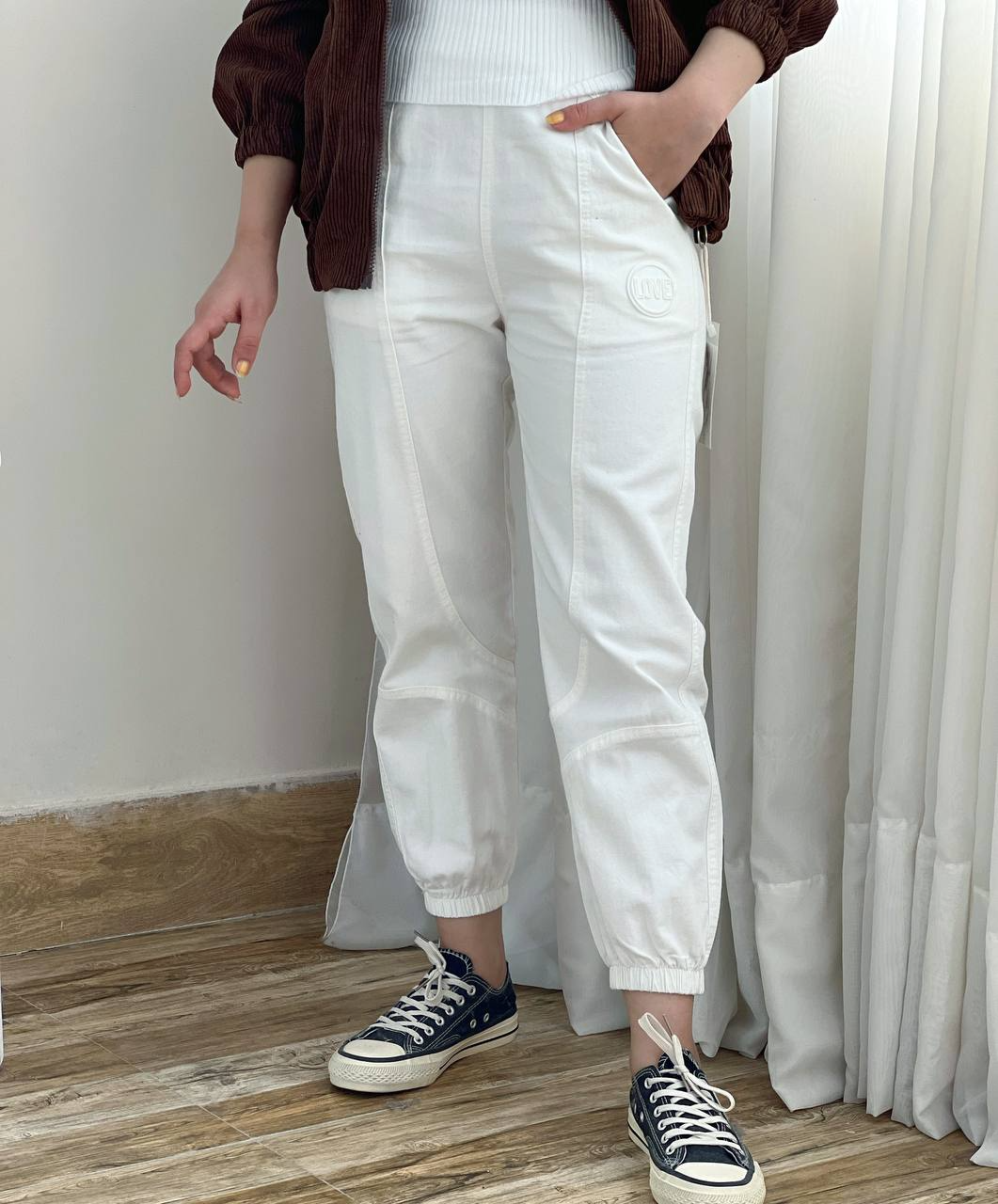 شلوار اسلش کتان کد 2515