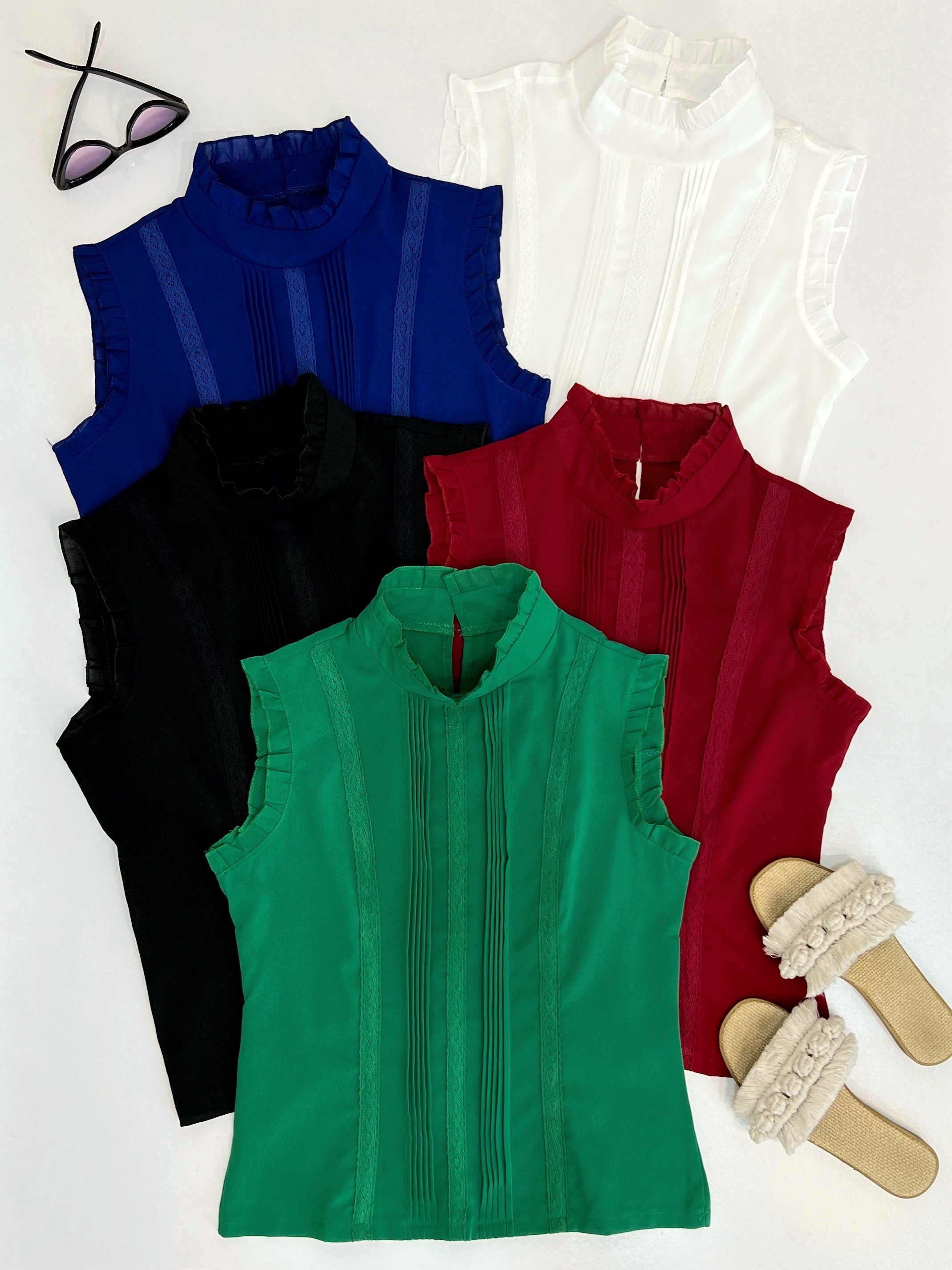 تاپ کرپ حریر یقه ایستاده کد 2523