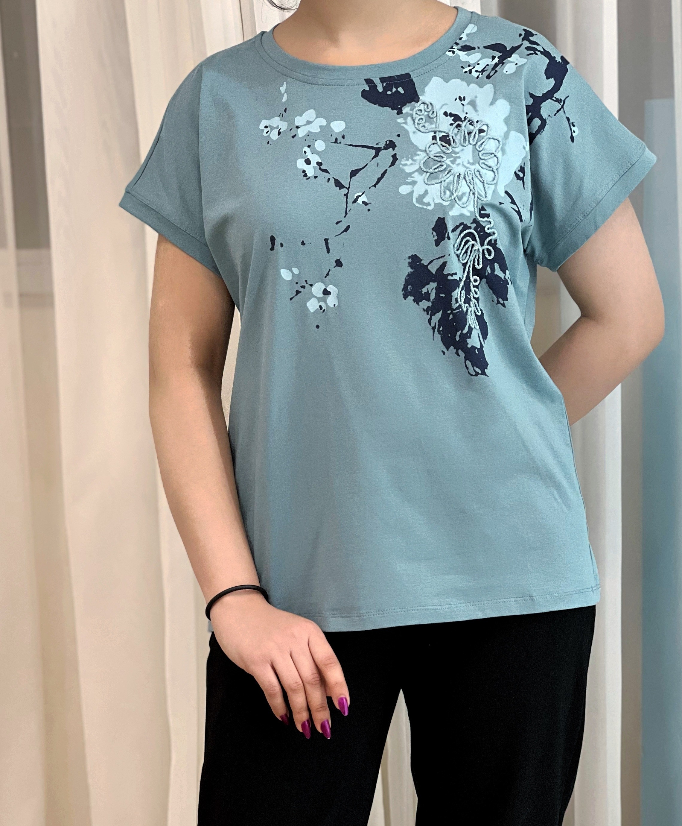 تیشرت آستین کیمونو برند کد 2525