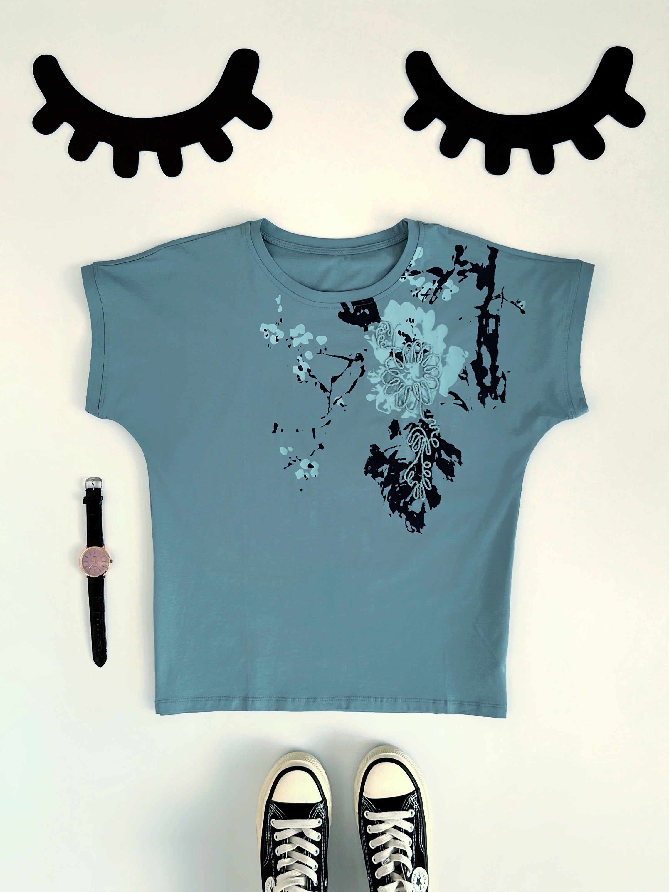 تیشرت آستین کیمونو برند کد 2525