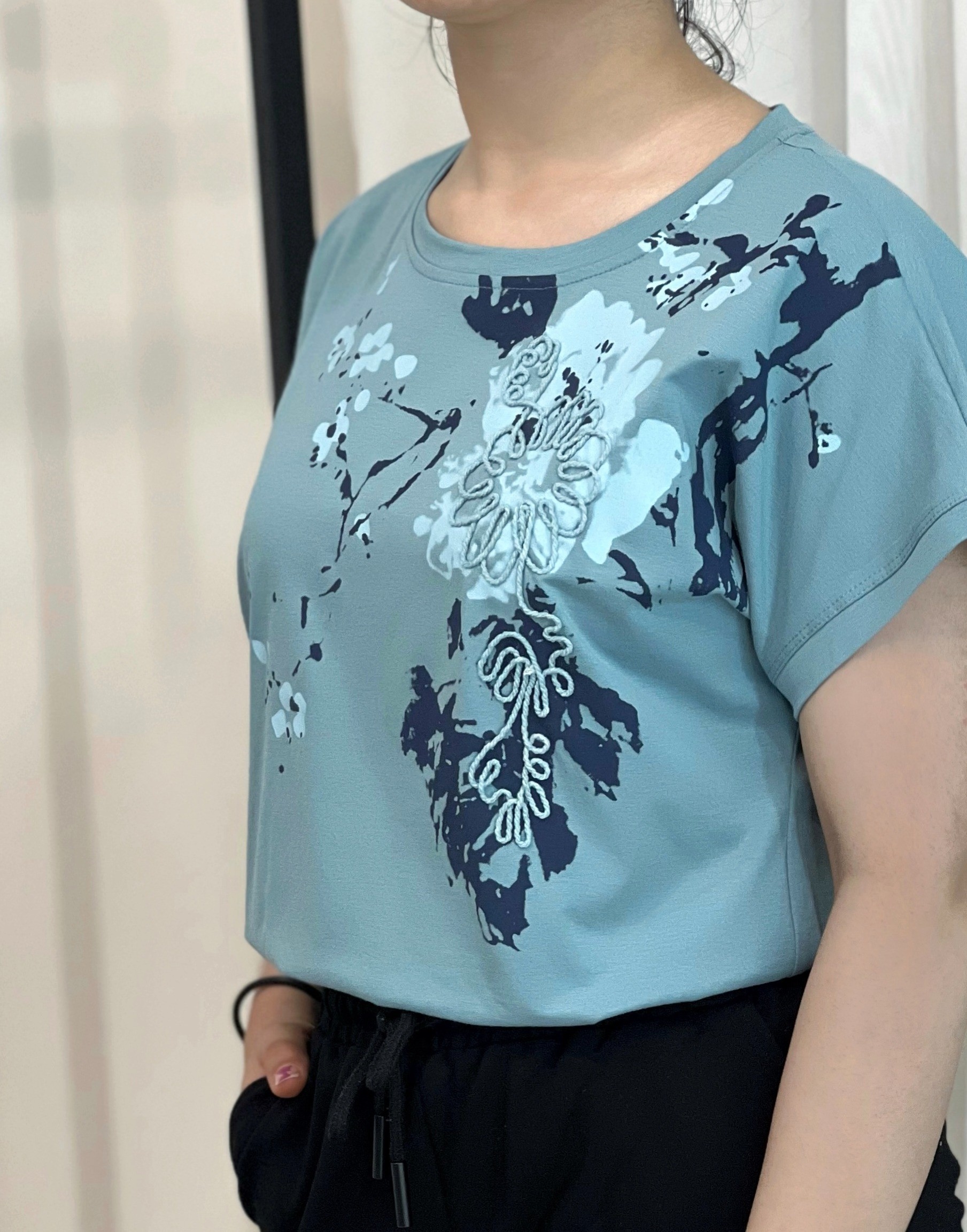 تیشرت آستین کیمونو برند کد 2525