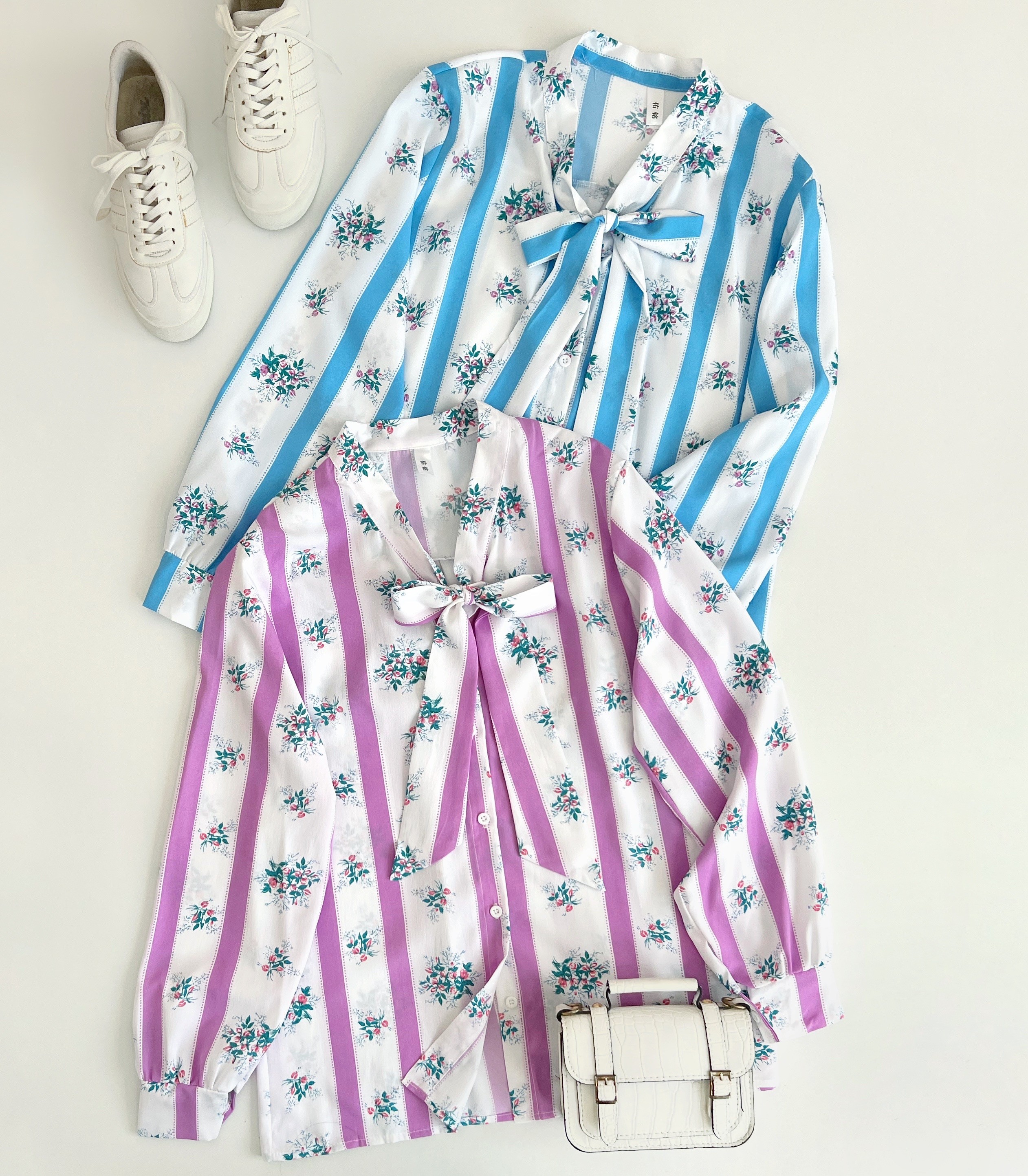 شومیز راه راه شکوفه کد 2530