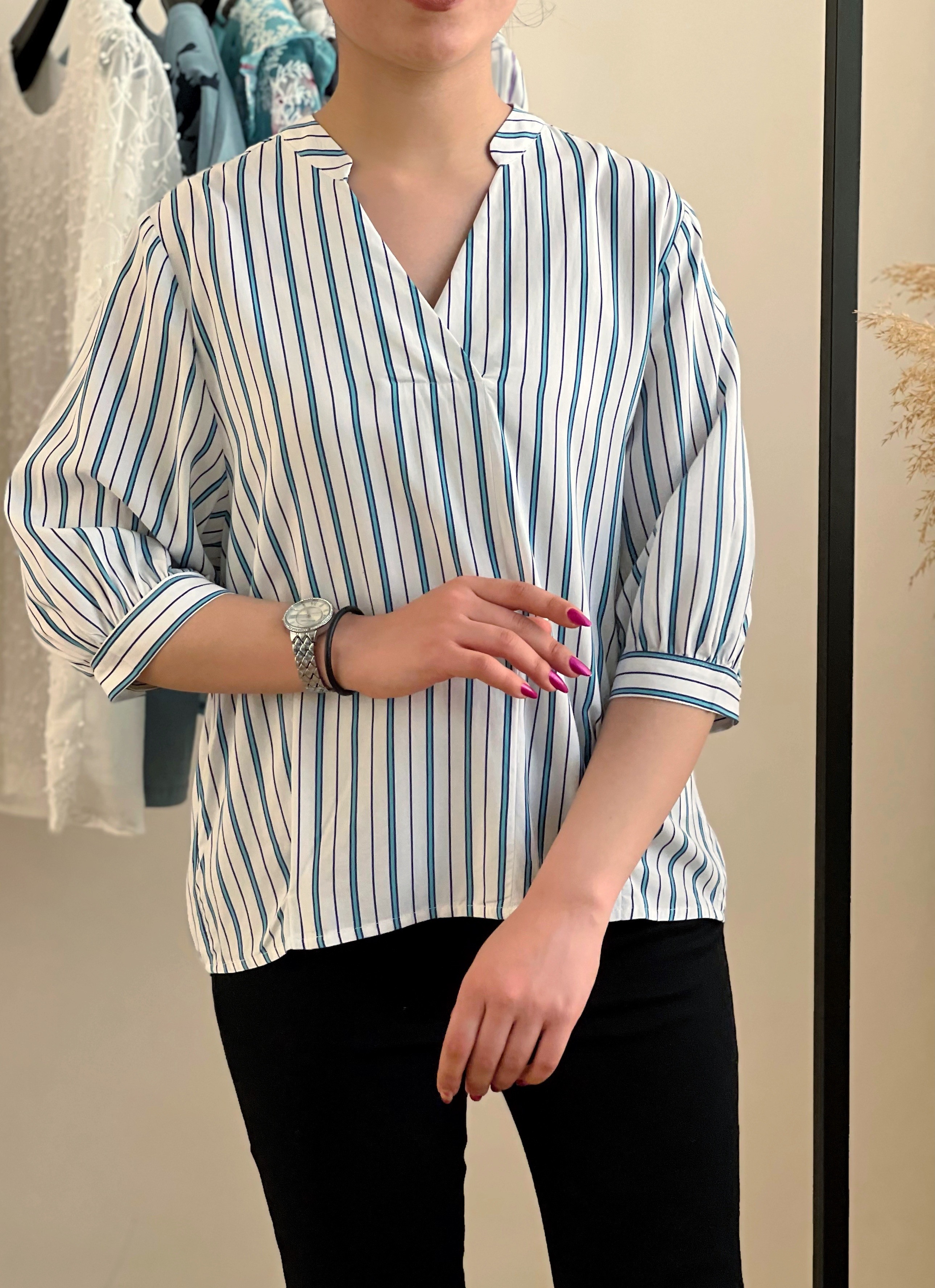 شومیز راه راه از برند semir کد 2531