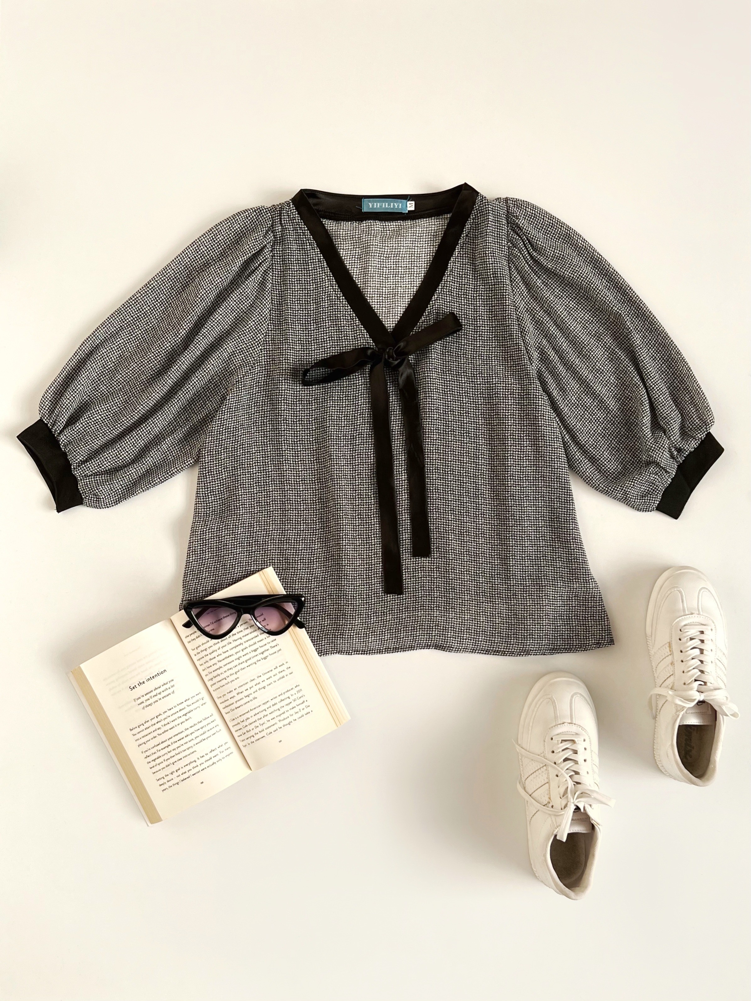 شومیز حریر پاپیونی کد 2532