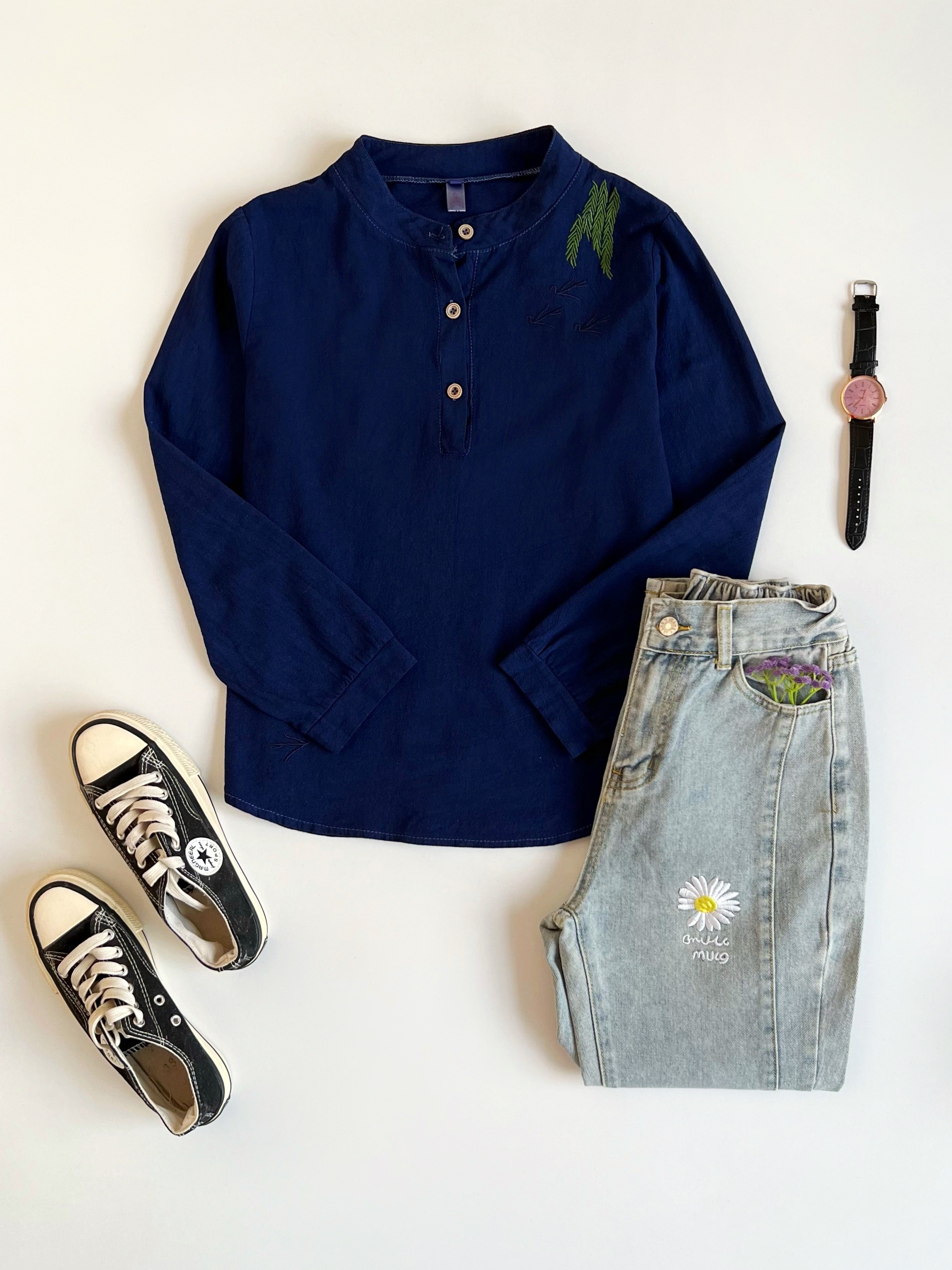 شومیز کنف گلدوزی شده کد 2534