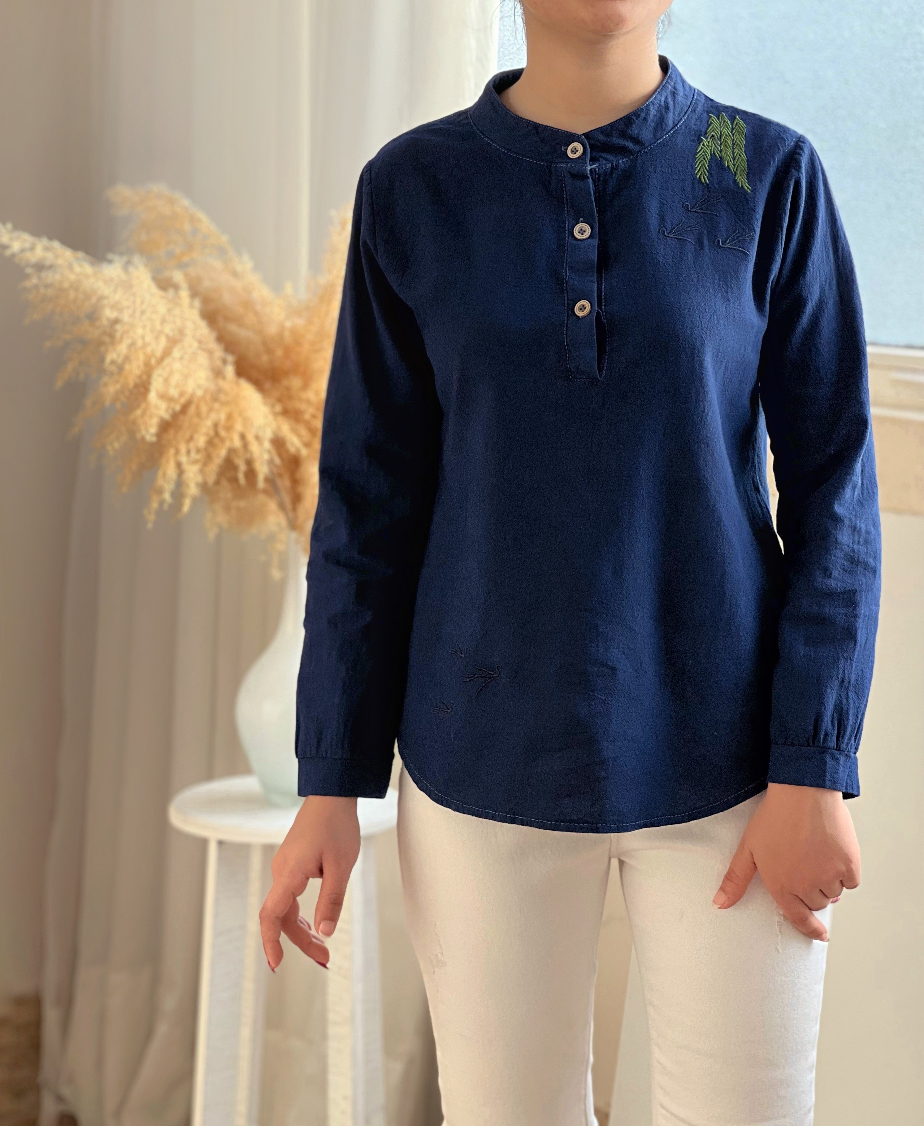 شومیز کنف گلدوزی شده کد 2534