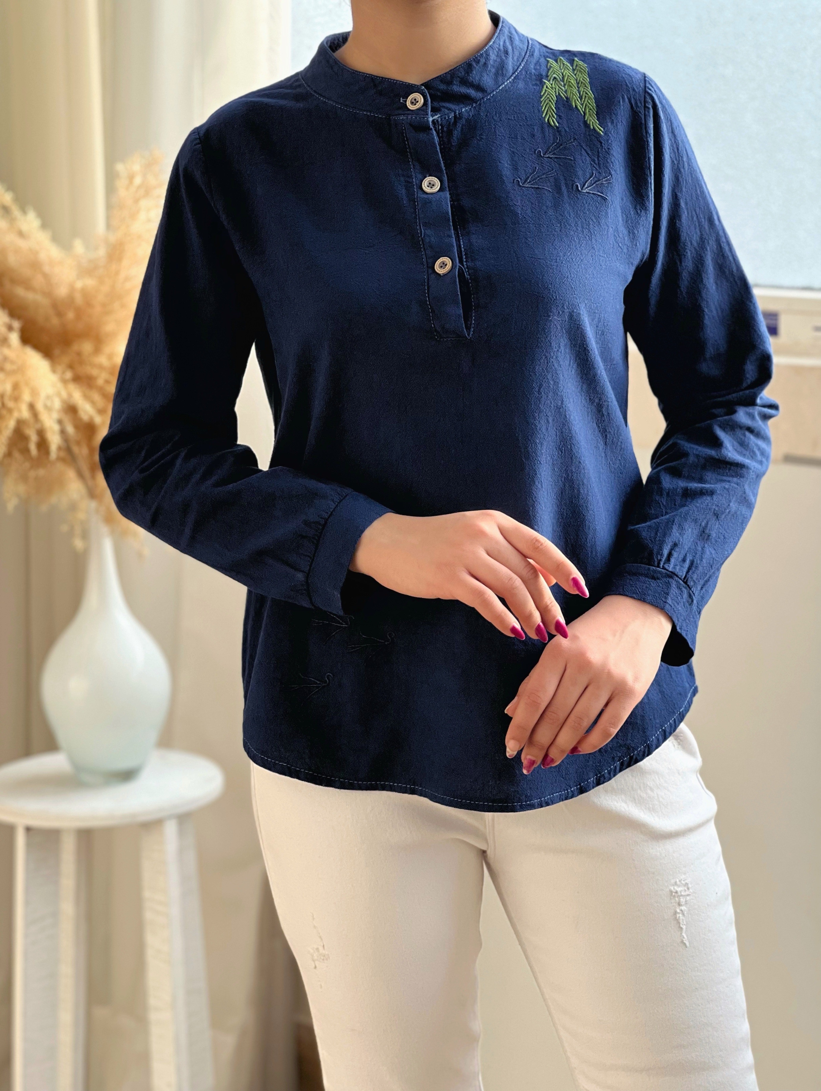 شومیز کنف گلدوزی شده کد 2534