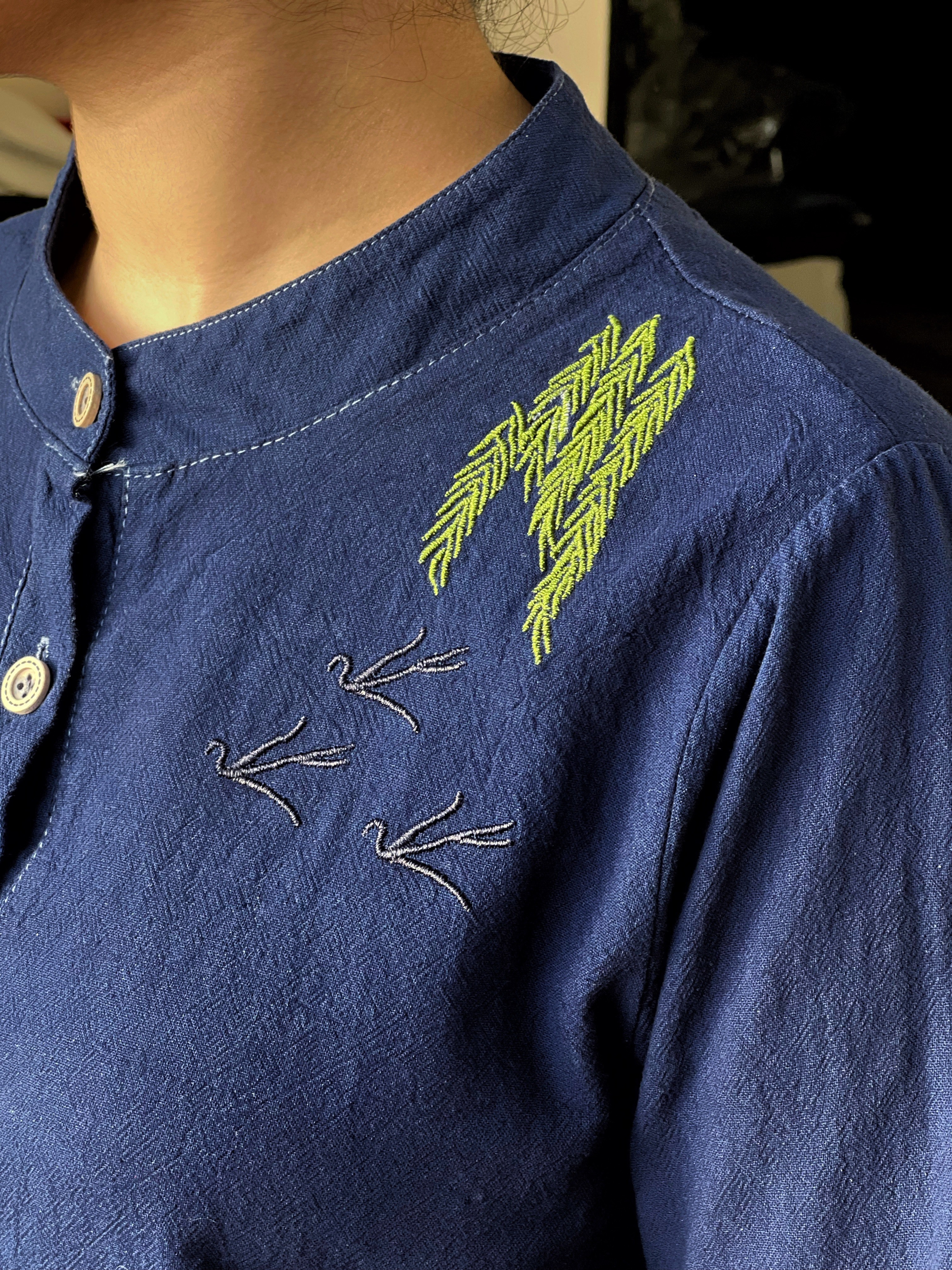 شومیز کنف گلدوزی شده کد 2534