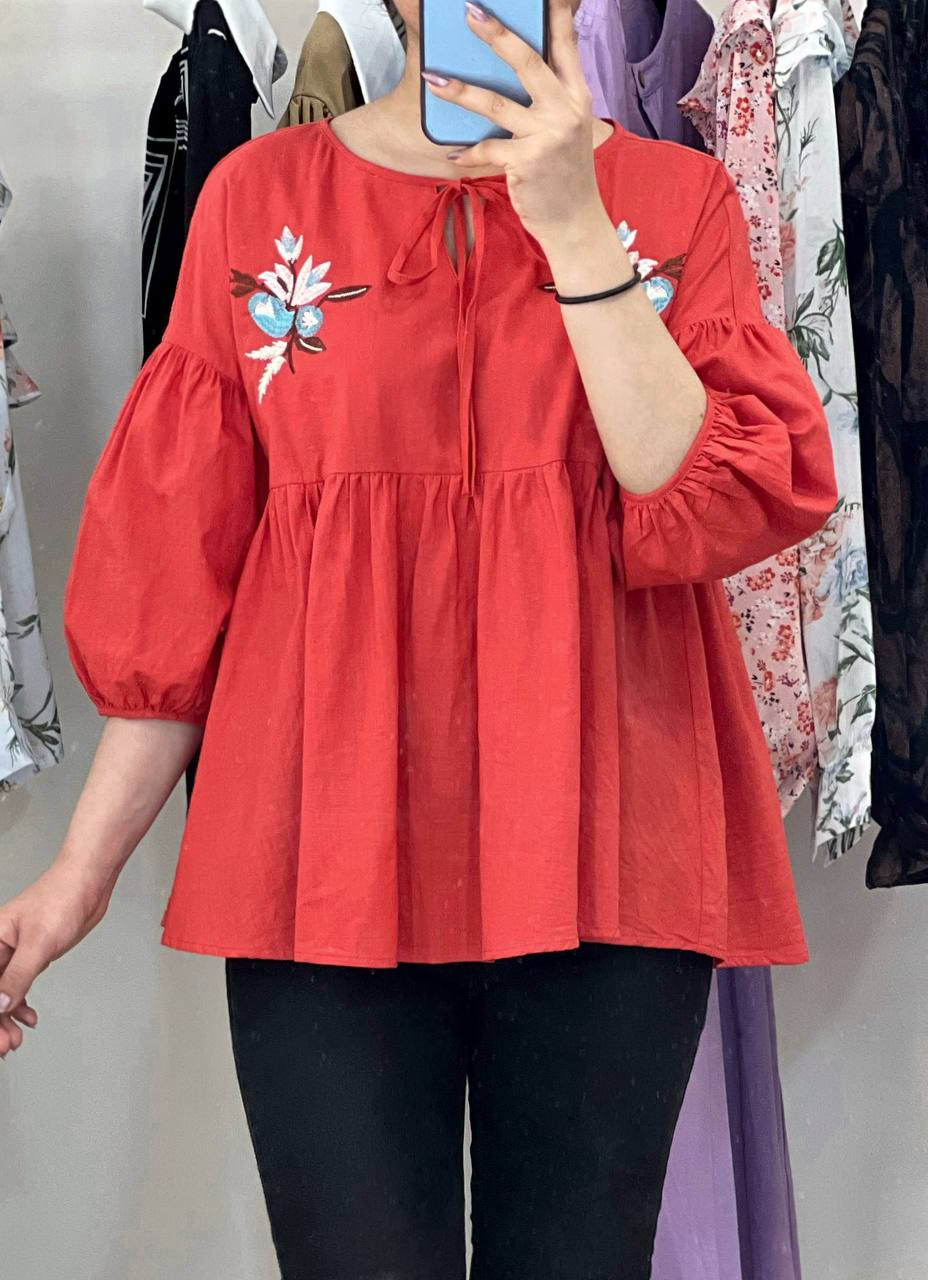 شومیز کنف گلدوزی شده کد 2536