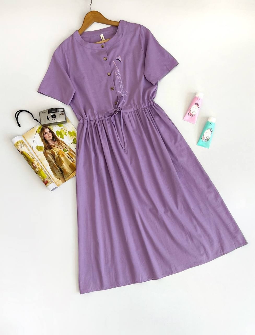 پیراهن ساحلی بلند کمر گتر کد 2540