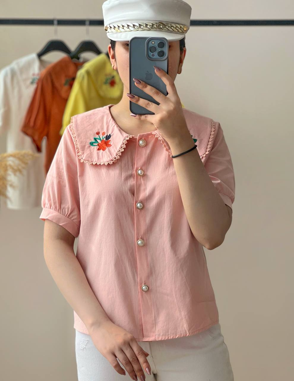 شومیز یقه ب ب گلدوزی شده کد 2541