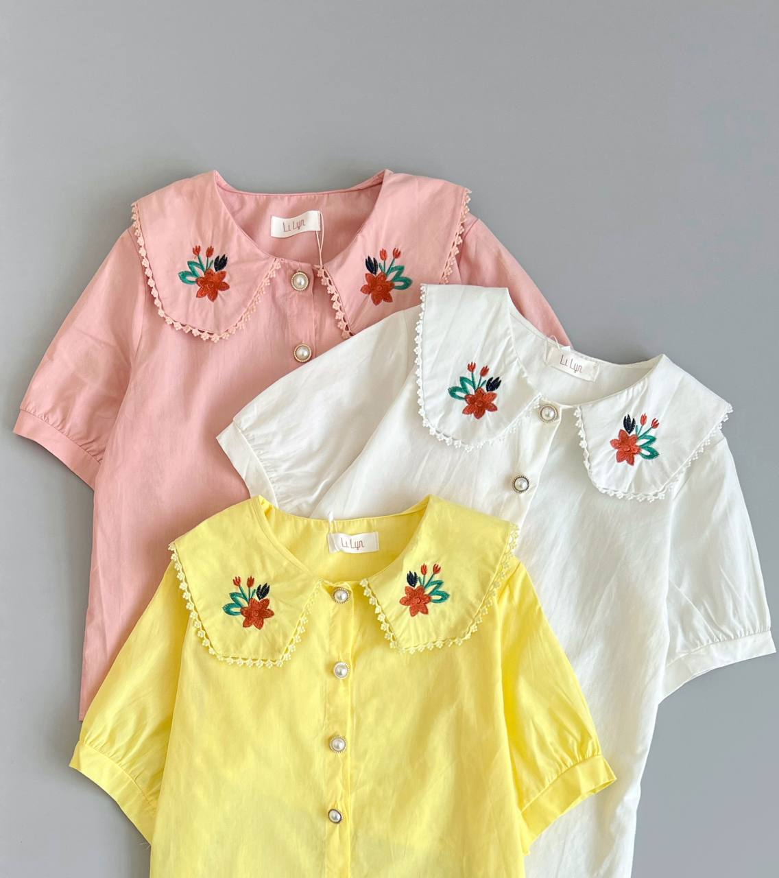 شومیز یقه ب ب گلدوزی شده کد 2541