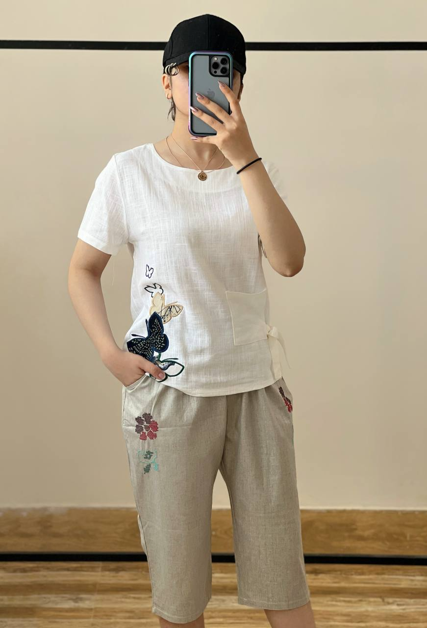 ست شومیز و شلوارک کد 2547