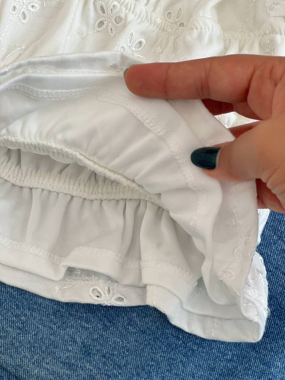 کراپ خامه دوزی کمر چین کد 2548