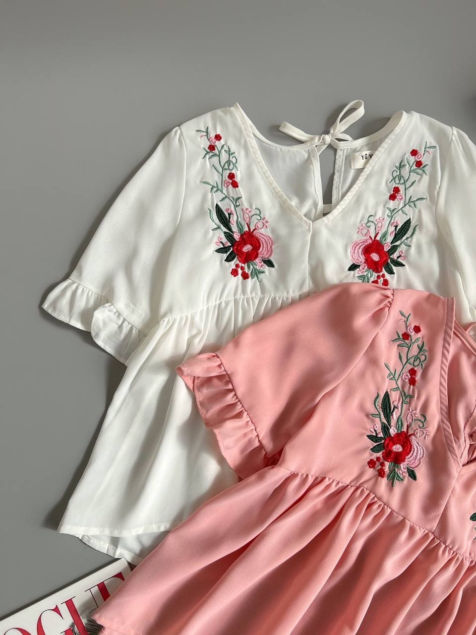 شومیز گلدوزی پشت بندی کد 2551