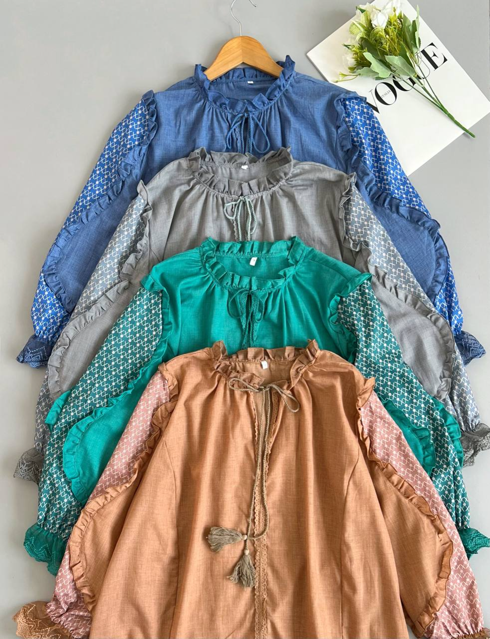 تونیک یقه چین کد 2555