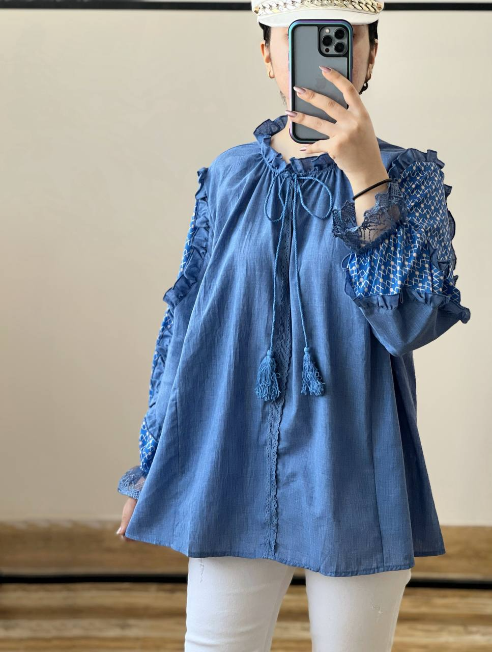 تونیک یقه چین کد 2555