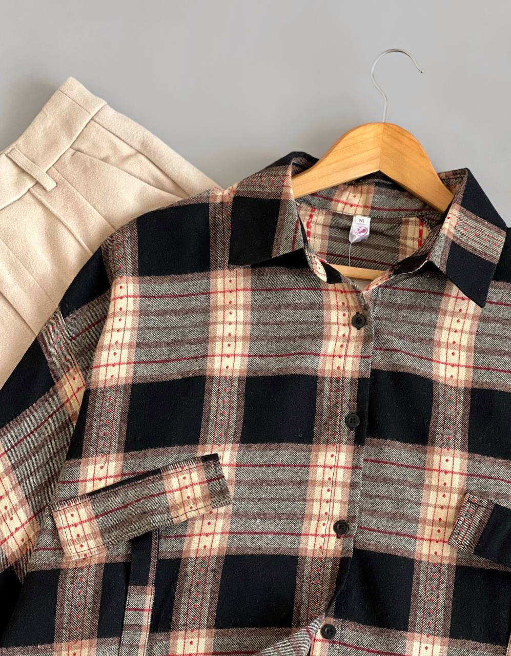 شومیز قواره آزاد چهار خونه کد 2556