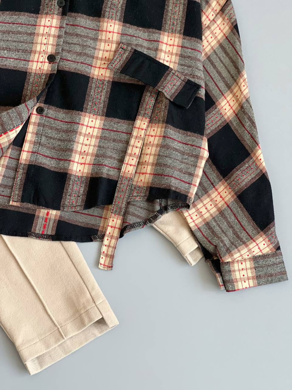 شومیز قواره آزاد چهار خونه کد 2556