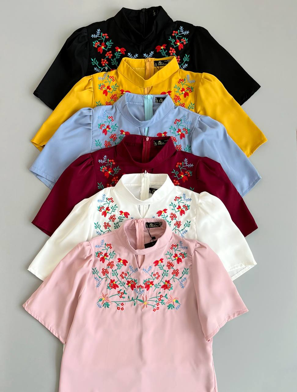 شومیز کرپ گلدوزی شده کد2558